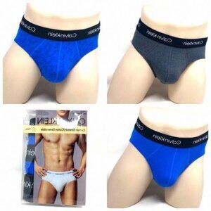 💖MEGA SALE💖Calvin Klein Mens 3-Pack Soft Cotton NP21660271 Brief Blue Stretch